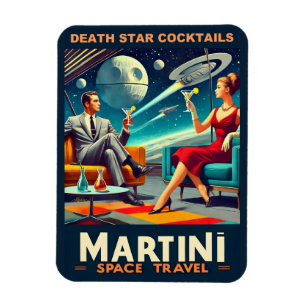 Imán Carteles de viaje espacial Martini Estrella de la