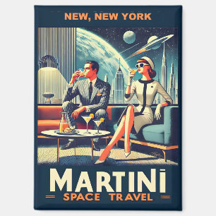 Imán Carteles de viaje espaciales de Martini nuevos, Nu