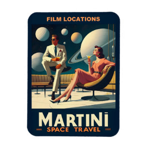 Imán Carteles de viaje espaciales de Martini Ubicacione