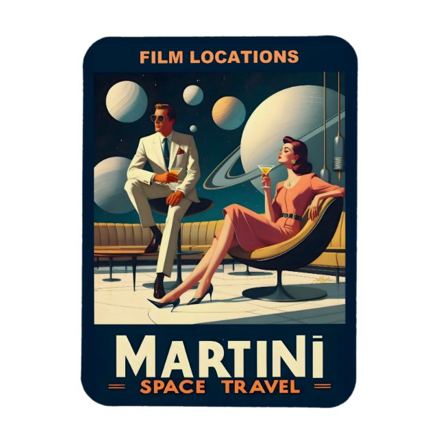 Imán Carteles de viaje espaciales de Martini Ubicacione (Vertical)