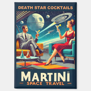 Imán Carteles de viaje espaciales Martini Tragos de la