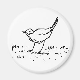 Imán Cartoon Bird Pen Art Drawing