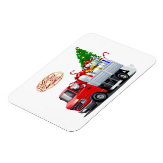 Imán Cartoon Christmas truck