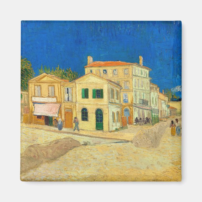 Imán Casa amarilla de Vincent Van Gogh (Frente)