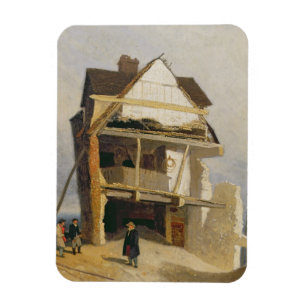 Imán Casa arruinada, c.1807-10 (aceite en el cartón