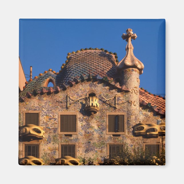 Imán Casa Batiló, Arquitectura de Gaudi, Barcelona, (Frente)