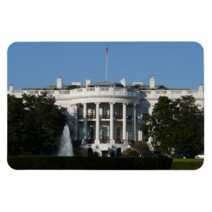 Imán Casa Blanca de Navidad para las fiestas Washington