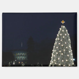 Imán Casa Blanca y árbol de Navidad nacional vacaciones