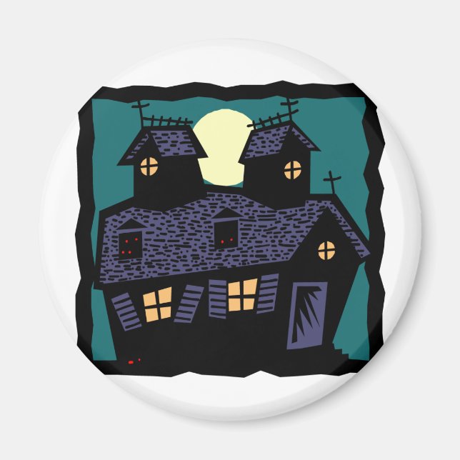 Imán Casa De Atracciones De Noche (Frente)