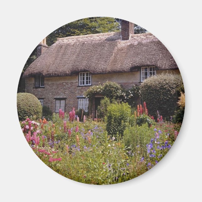 Imán Casa de campo de Thomas Hardy, Dorset, flor de Ing (Frente)