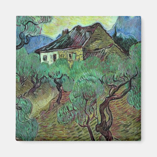 Imán Casa de campo entre olivos Bella Artes Van Gogh