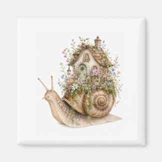 Imán Casa de Caracol Caprichosa Cottagecore