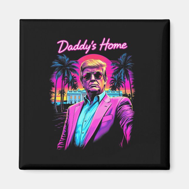 Imán Casa de Daddys divertida Casa Blanca Trump Pink 20 (Frente)