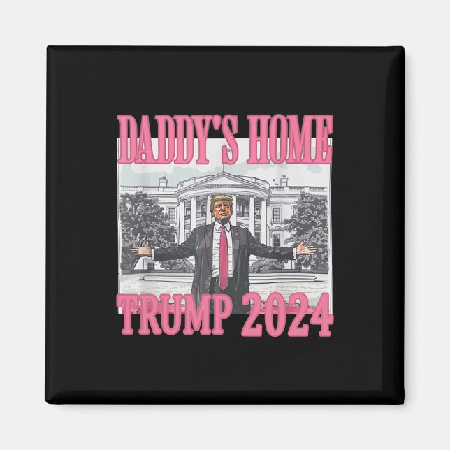 Imán Casa de Daddys Rosado Trump 2024 (Frente)