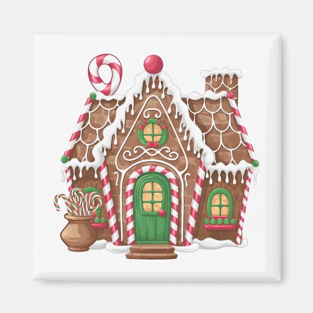 Imán Casa de Gingerbread (Frente)