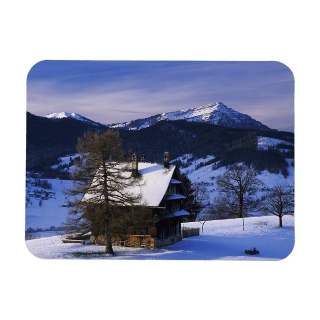 Imán Casa de granja y Monte Rigi y Pilatus, (Horizontal)