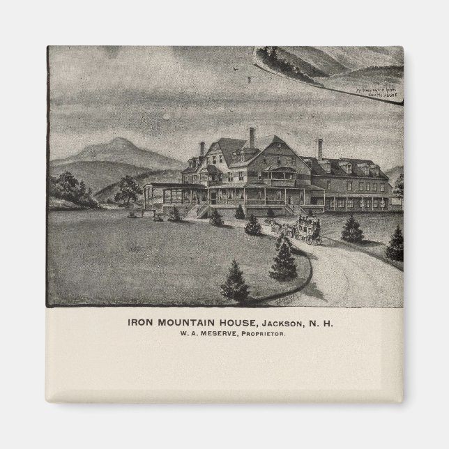 Imán Casa de las Montañas de Hierro, Jackson, NH (Frente)