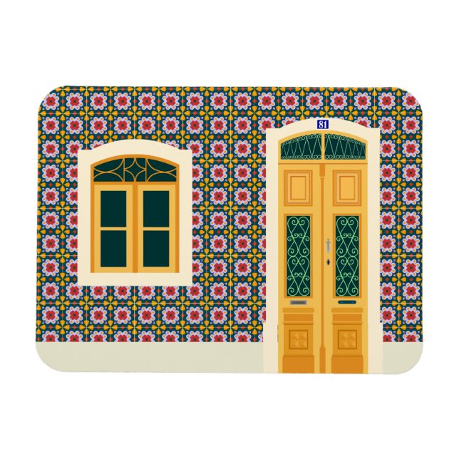 Imán Casa de Lisboa con azulejos (Horizontal)