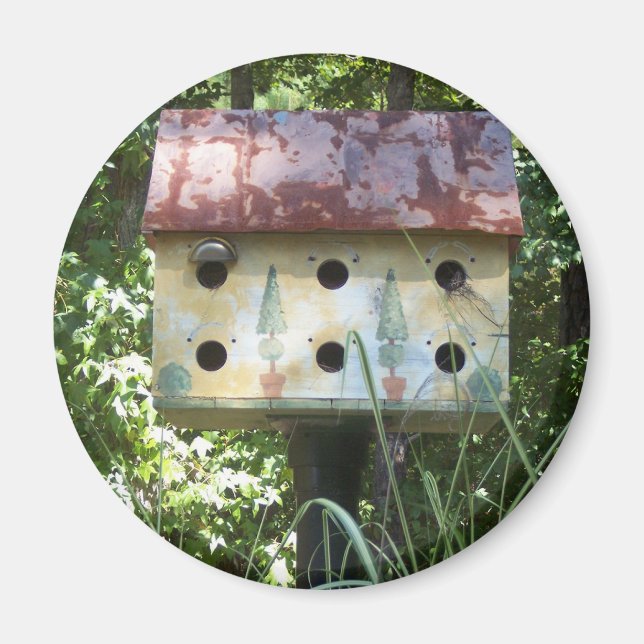 Imán Casa de pájaros al sol (Frente)