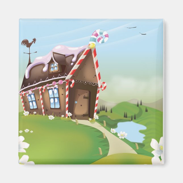 Imán Casa de pan de jengibre (Frente)