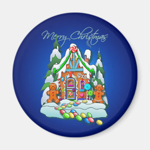 Imán CASA DE PAN DE JENGIBRE de las FELICES NAVIDAD de