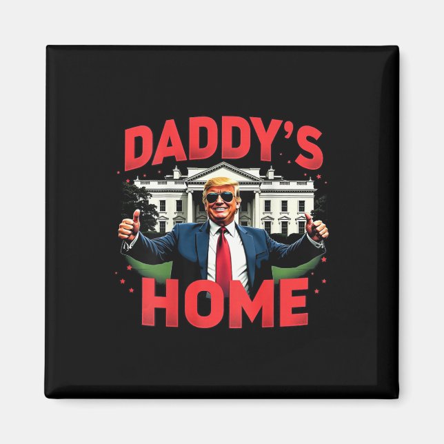 Imán Casa de papá de Trump 2024 (atrás) 2025 Take Ameri (Frente)