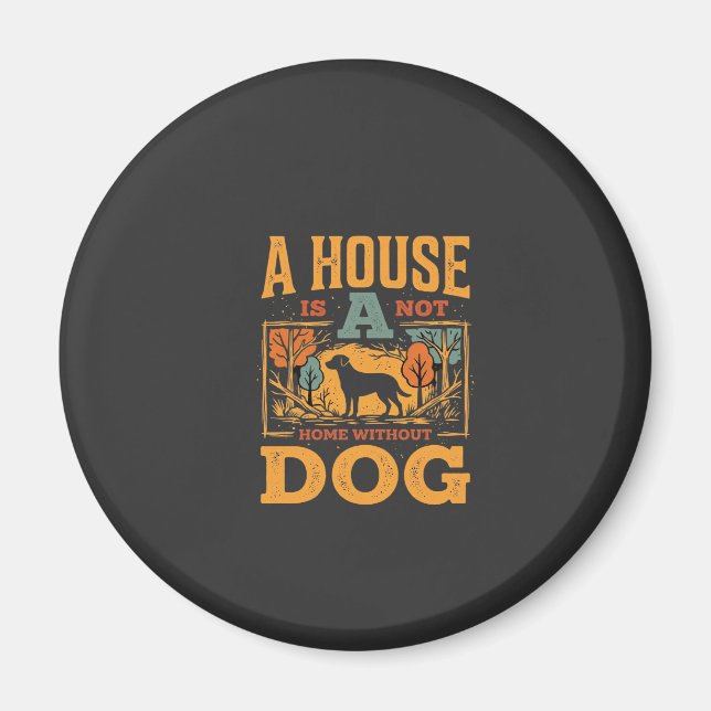 Imán Casa de Perro Vintage (Frente)