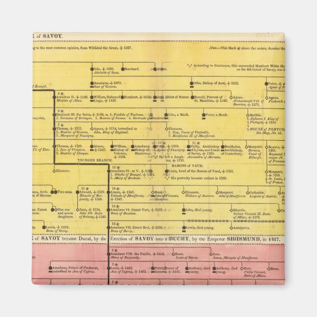 Imán Casa de Saboya, de 1000 a 1813 (Frente)