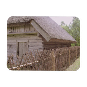 Imán Casa de techo de paja, Museo de Rumsiskis, LITHUAN
