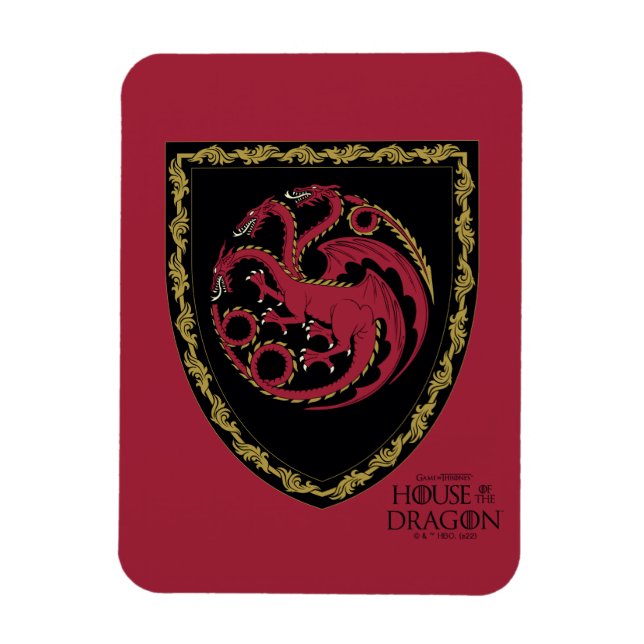 Imán CASA DEL DRAGÓN | Escudo de House Targaryen (Vertical)
