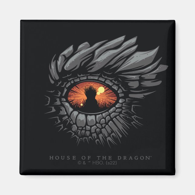 Imán CASA DEL DRAGÓN | Trono de hierro ocular de Dragon (Frente)