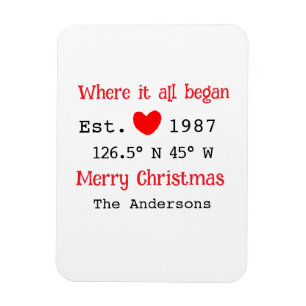 Imán Casa del lago. Fecha año personalizado coordina ro