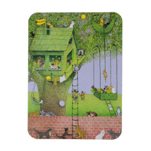 Imán Casa en el árbol del gato