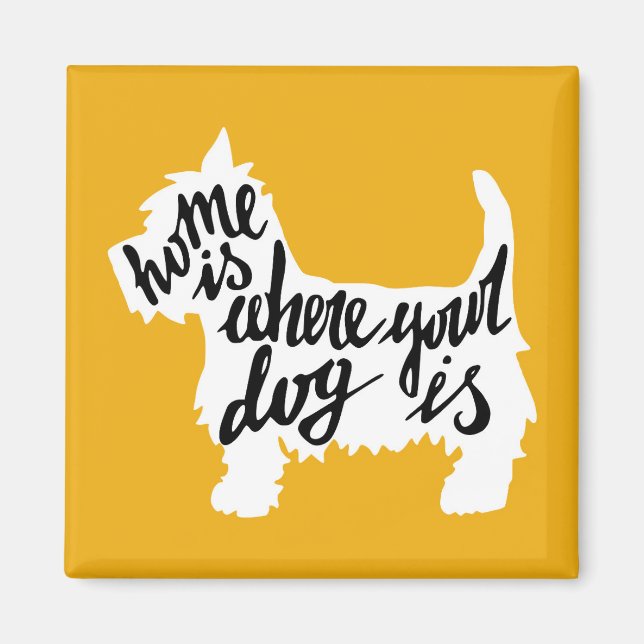 Imán Casa es donde está tu perro (Frente)