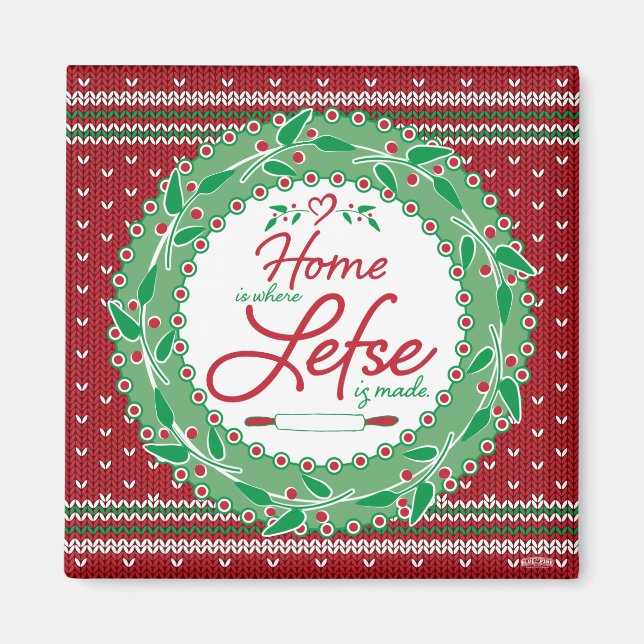 Imán ¡Casa es donde se hace Lefse! (Frente)