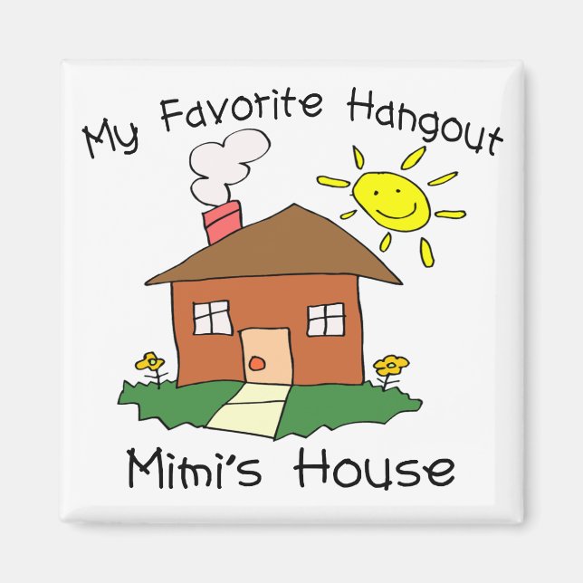 Imán Casa favorita de Hangout Mimi (Frente)