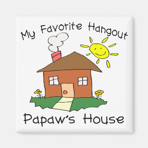 Imán Casa favorita de Hangout Papaw