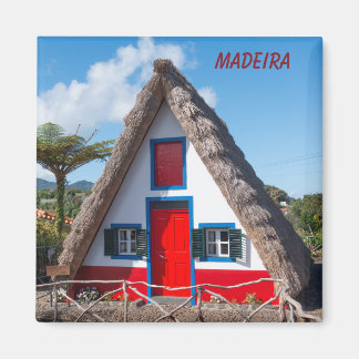 Imán Casa tradicional de Santana en Madeira, Portugal