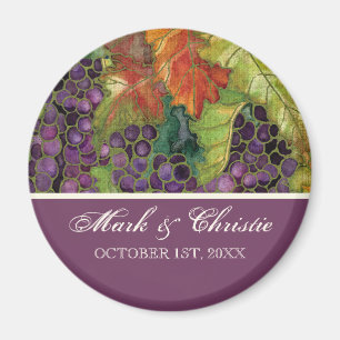 Imán Casando reserva la hoja de la uva del otoño del