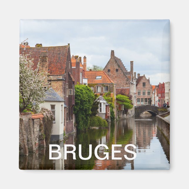 Imán Casas antiguas de Brujas, Bélgica (Frente)