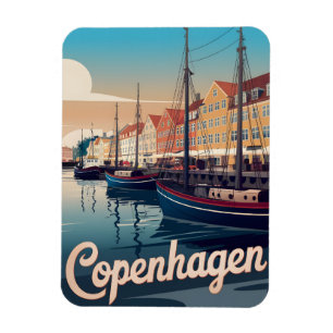 Imán Casas coloridas vintage Copenhague regalos de barc