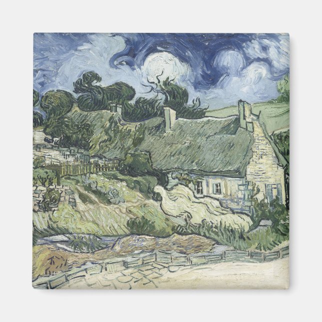 Imán Casas de campo con paja en Cordeville, Vincent van (Frente)