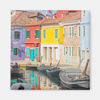 Imán Casas de color en la isla de Venecia, Burano Itali