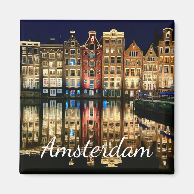 Imán Casas de los canales de Amsterdam (Frente)