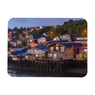 Imán Casas de pilotes de Palafito, vistas elevadas