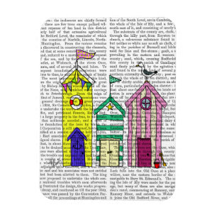 Imán Casas de playa 1 Ilustracion