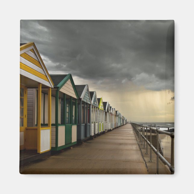 Imán Casas De Playa En Tormenta De Verano | Southwold (Frente)