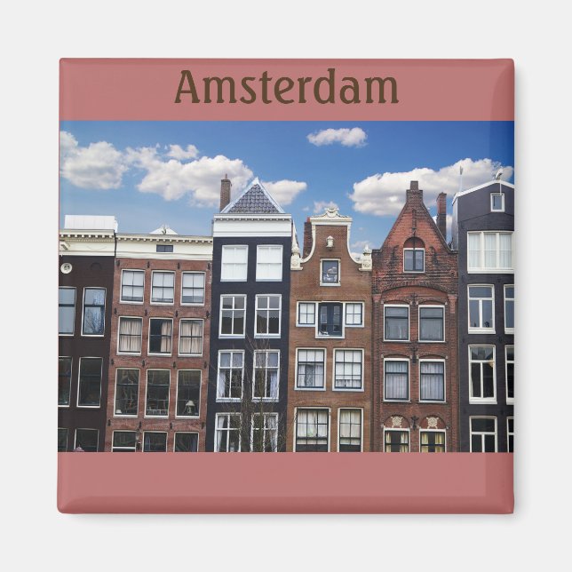 Imán Casas del Canal de Amsterdam Países Bajos (Frente)
