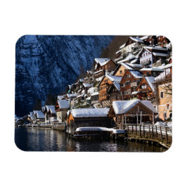 Imán Casas junto al lago de madera en Hallstatt, Austri