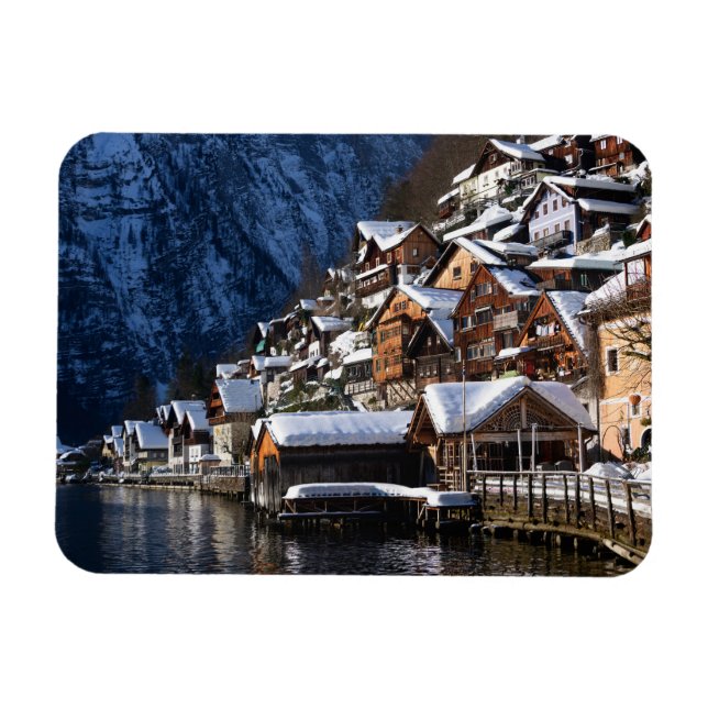 Imán Casas junto al lago de madera en Hallstatt, Austri (Horizontal)